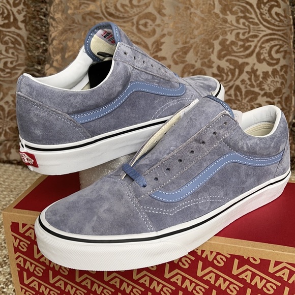 Vans Old Skool Pig Suede Tempestbl/Trwht Men’s - Picture 10 of 16